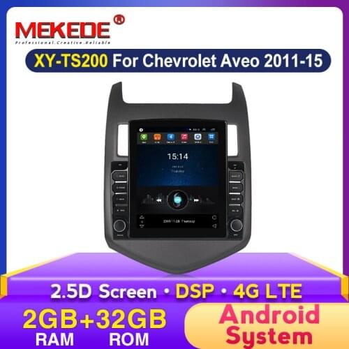 MEKEDE 9.7'' Tesla car gps navigation radio player for Chevrolet Aveo 2011-2015 with carplay BT wifi 4G Car Multimedia player