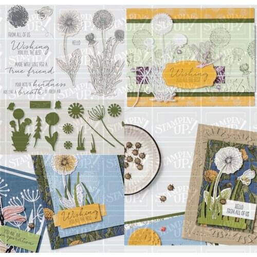 Dandelion Metal Cutting Dies and Stamps Stencil for Scrapbooking Handmade Knife Mould Blade Punch Stencils Dies Cut Model