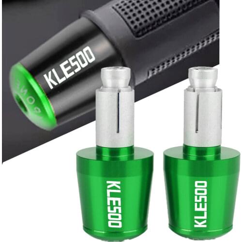 Motorcycle 7/8'' 22MM CNC Handlebar End Moto Grip Ends Plus Handle Bar Grips Ends Tips Cap FOR KAWASAKI KLE500 KLE 500 1991-2007