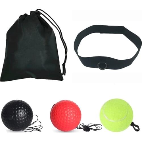 Boxing Reflex Ball Set with Adjustable Headband for Punching Speed Reaction Agility Training Gym Boxing Muay Punching Ball