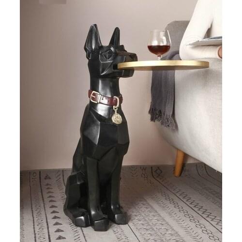 Light luxury resin Big Dog floor shelf Nordic creative home decoration accessories home decoration accessories for living room