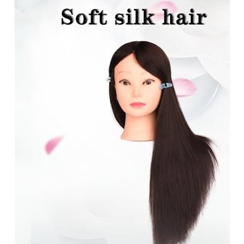 New Training head mannequin head head model dummy head practice hair cutting and coiled hair all real hair 100% doll exquisite