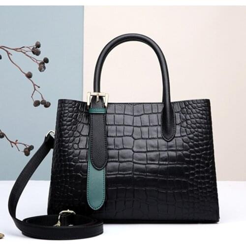 2021 New Fashion High-capacity High-end Crocodile Pattern Shoulder Handbag Ladies All-match Casual Diagonal Bag Grand Sac Femme