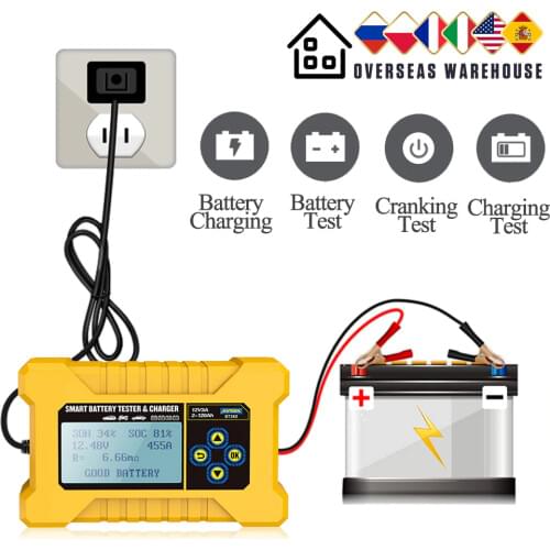 Original AUTOOL BT380 Car Battery Tester 12V CCA2400 Battery Charging Cranking Test Analyzer 220V 110V Vehicle Power Bank