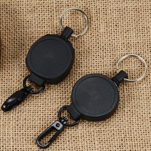 Portable Retractable Keychain Anti-lost Resilience Wire Rope Keyring Key Holder Outdoor Key Ring Return Retractable Key Chain