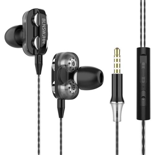Kebidu Type-C 3.5mm interface in-ear wired headset stereo bass gaming sports headset with microphone for smartphones
