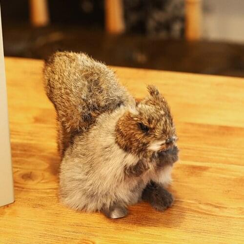 Furry Squirrel Ornament Decoration Adornment Christmas Gift Hanging Tree Fleece Home Decor Miniatures Great Children Gift