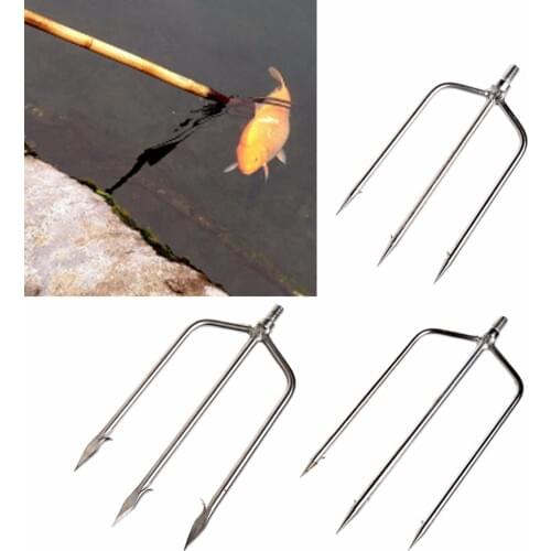 Stainless Steel Prong Harpoon Fish Fork Fishing Ice Breaker AccessoryTackleTool