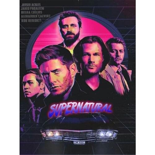 Supernatural DIY 11CT Cross Stitch Embroidery Kits Craft Needlework Set Cotton Thread Printed Canvas Home Decoration Sale