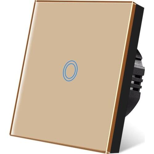 Wall Light Touch Switch 110 V with LED Light Indicator Tempered Glass Panel 1-3 Gang Electrical Switches Momentary Switch