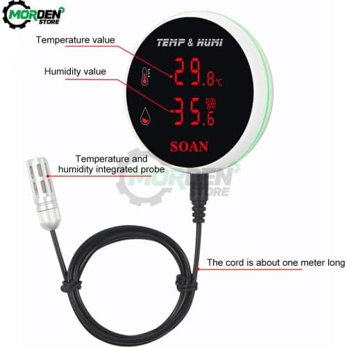 Tuya Smart WIFI Hygrometer Thermometer With External Temperature Humidity Detector Instrument Tools