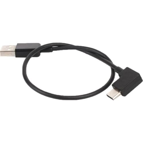 USB to Type-C Data Cable for DJI SPARK MAVIC PRO Phantom 34 Inspire 1 2 Right Angle USB to USB C Connector 30cm