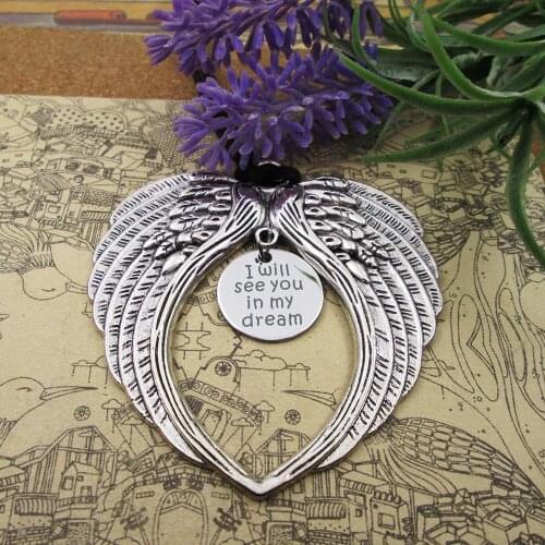 I will see you in my dreams Memorial Ornaments angel valentines birthday anniversary angel memorial angel wings i love u