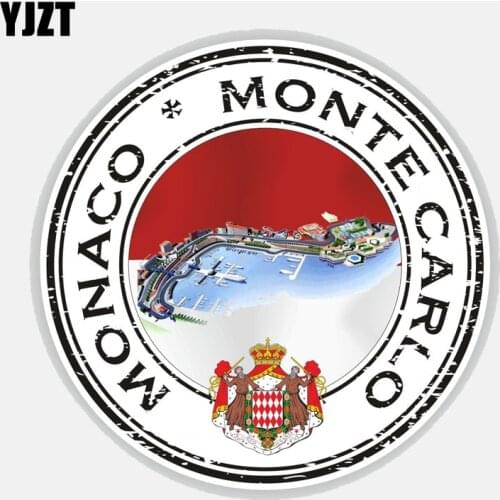 YJZT 12.7CM*12.7CM Personality Monaco Monte Carlo Car Sticker Reflective Decal Accessories 6-2690