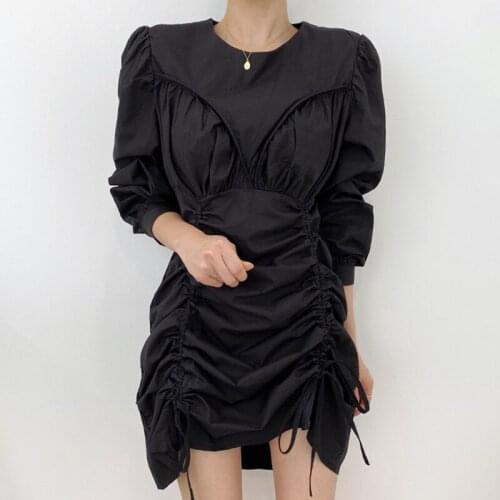 Womens Spring Summer Fashion Designer Brief Folded Short Cotton Dress Female Chic Casual Loose Dress TB666