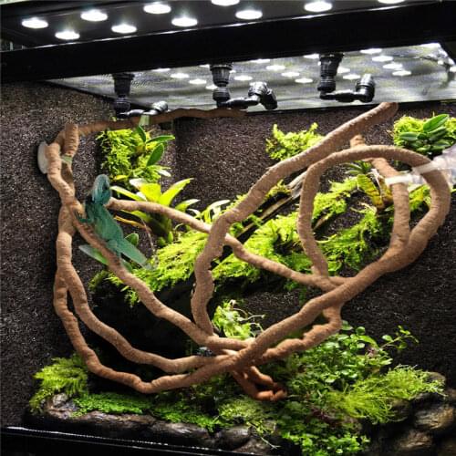 1.5/2.5/3m Large Flexible Vines Habitat Decor Bendable Jungle Climber Reptile Pet Supplies Reptiles Terrarium Decoration