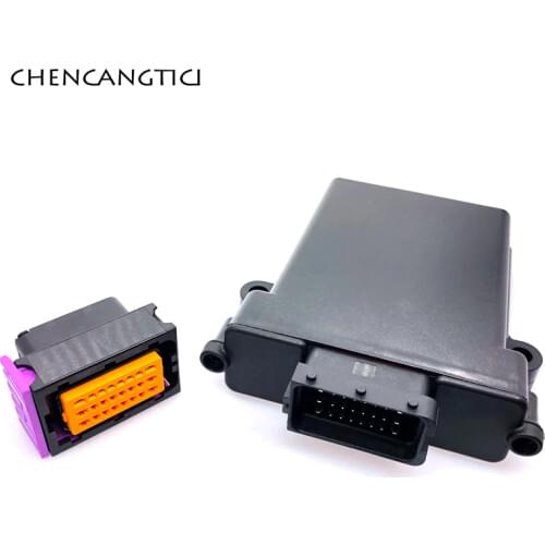 1 set 24 pin way plastic automotive ecu pcb enclosure box case with mating male and female fci connectors