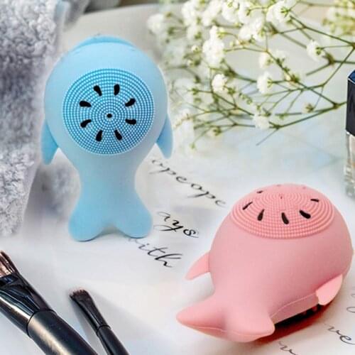 1Pcs Silicone Cute Facial Cleansing Brush Deep Cleaning Exfoliator Brush to Shrink Pores Foaming Face Washing Brush Skin Care