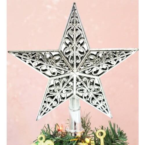 1pc Christmas Tree Top Sparkle Stars Hang Xmas Decoration Ornament Treetop Topper Christmas Xmas Supplies Christmas Tree Decor