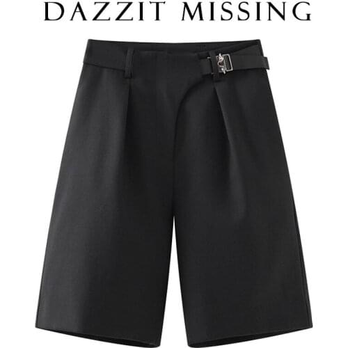 2020 winter new versatile SLIM STRAIGHT wide leg pants middle pants high waist casual Capris womens shorts