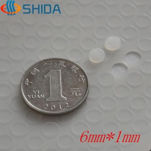 500pcs 6*1mm Translucence Self Adhesive Soft Anti Slip Bumpers Silicone Rubber Feet Pads,High Sticky Flat Shock Absorber Pads