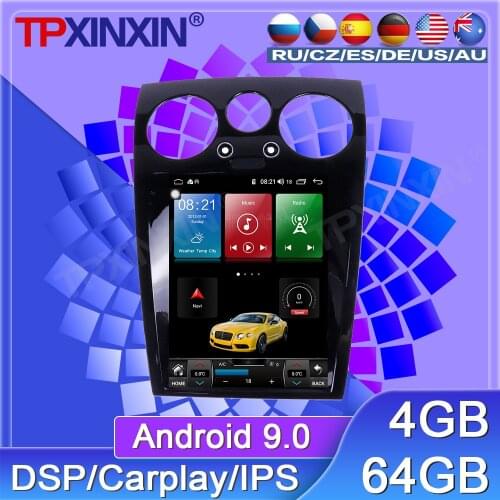64G For Bentley Continental 2005-2018 Android 10 Car Tape Recorder Multimedia Player GPS Navigation Tesla 12.1'' Vertical Screen