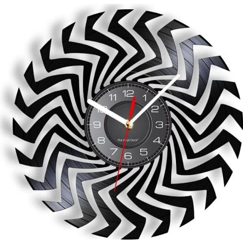 Abstract Boomerang Shaped Gramophone Record Wall Clock Modern Artwork Wall Clock With LED Illumination Silent Living Room Decor