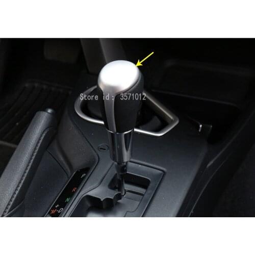 Car Styling Body Head Sequin Trim ABS Chrome Gear Cover Shift Knob Control Lamp Frame For Toyota RAV4 2016 2017 2018