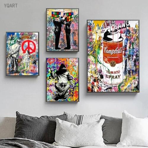 Graffiti Artwoek Magic Cube Street Art Canvas Print Painting Abstract Wall Pictures Modern Living Room Home Decoration Poster