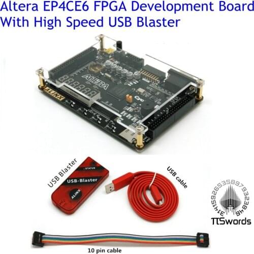 ALTERA Cyclone IV EP4CE6 FPGA Development Kit Altera EP4CE EP4CE6F17C8 Board with USB Blaster downloader