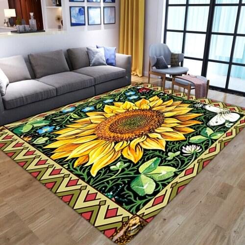 Creative 3D Printing Carpet Garden Flower Hallway Carpets for Living Room Bedroom Area Rugs Kitchen Bathroom Anti-Slip Floor Mat