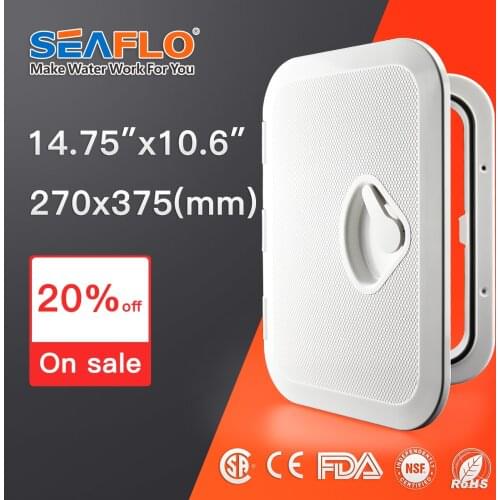 SEAFLO 270 375 Deck Access Hatch Cover For Marine Boat yacht RV Watertight Anti-UV Non-Skid Surface Inspection ABS Plastic Door