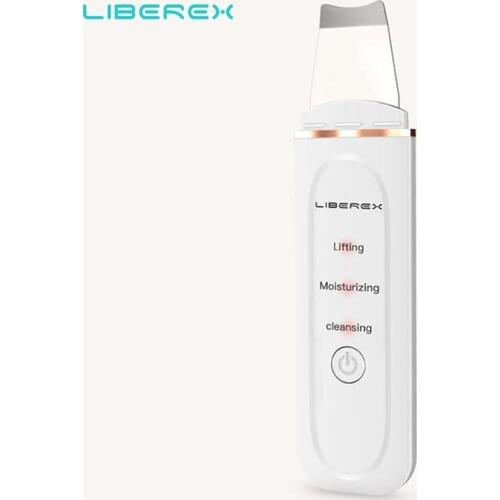 Liberex Facial Scrubber Spatula Ultrasonic Skin Scrubber Peeling Cavitation Peeling Shovel Face Cleaning Blackhead Remover Pore