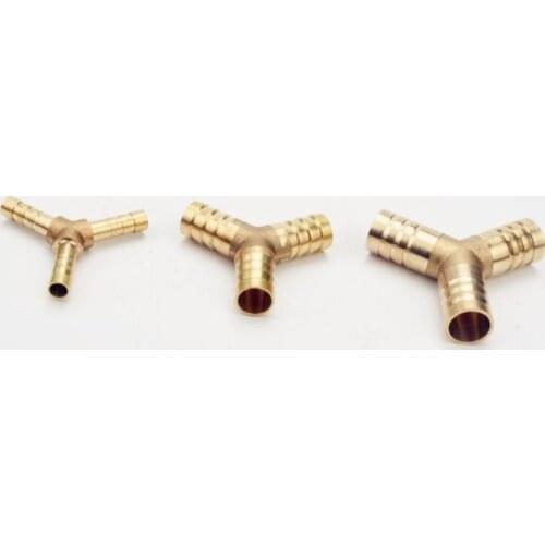 Free Shipping Copper Y-type Pipe Fittings, Three-way Connections,Tee-type Hose Connectors,Pagoda-Shape Connectors