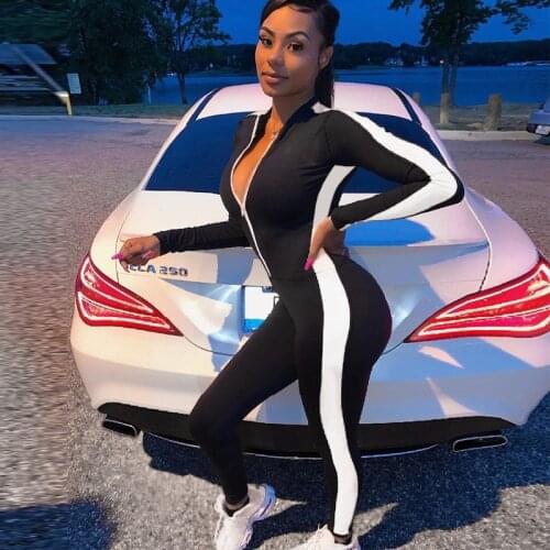 2020 New Women Yoga Set Sportswear Siamese Sports Suit Gym Wear Running Clothing Tracksuit Sexy Zipper Jumpsuits Fitness Set