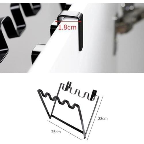 Brand New Multi-function Iron Art Cupboard Door Type Folding Kitchen Garbage Bag Hanger Storage Rack Lron Frame AA