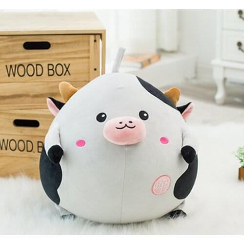 New Style 30-40CM Cute Fat Cow Pillow Doll Cushion Stuffed Comfy Soft Plush Toys For Kids Gift