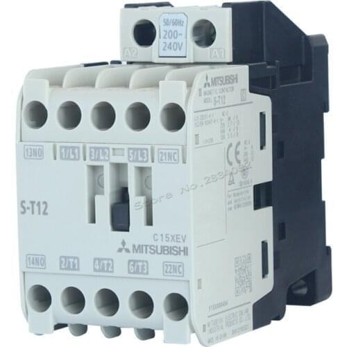 AC Magnetic Contactor 13A AC24V 380V 220V 110V Coil Voltage 3NO1NO1NC MITSUBISHI Contactors S-T12