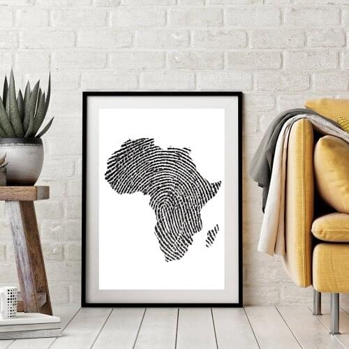 Map Poster Nordic Minimalist Wall Art Black and White Canvas Painting Abstract Home Room Decor Frameless Picture for Interior