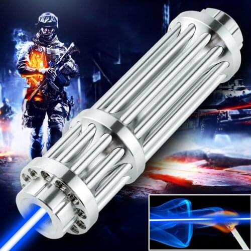 The most powerful blue laser flashlight 450nm 10000m focusable laser sight, high power burning match/cigar/candle laser pointer