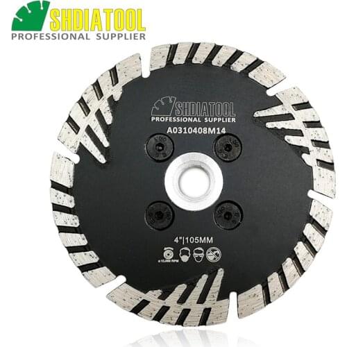 SHDIATOOL Dia 4"/105mm M14 Thread Diamond Deep Teeth Saw Blade Granite Marble Concrete Cutting And Grinding Disc