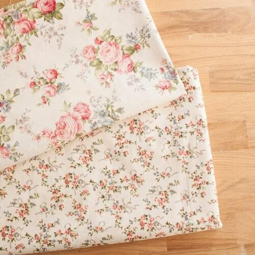 Tablecloths sofa cover cloth 140cm*100cm Twill 100% cotton fabric diy handmade baby crib beige bottom Peony clothes fabric
