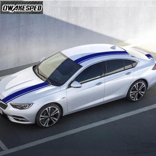 Sport Stripes Styling Car Hood Roof Tail Decor Sticker For Opel Insignia OPC Auto Body Exterior Accessories Vinyl Decal
