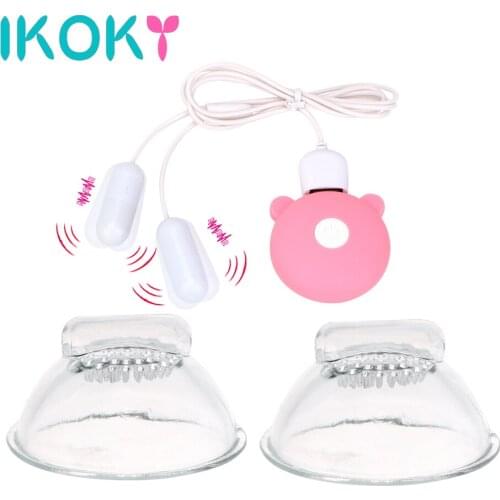 IKOKY Nipple Sucker Vibrator Sex Toys for Women Breast Massager USB Recharge Breast Pump Enlarge 10 Frequencies
