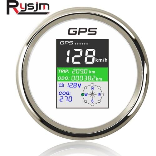 Waterproof TFT Screen Odometer 85mm GPS Speedometer Adjustable Trip ODO COG Volt Meter For Marine Boat Yacht Car Truck 9-32V