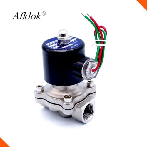 High temperature 3/4" inch solenoid valve 24v stainless steel Shutoff Structure and Medium Pressure G thread