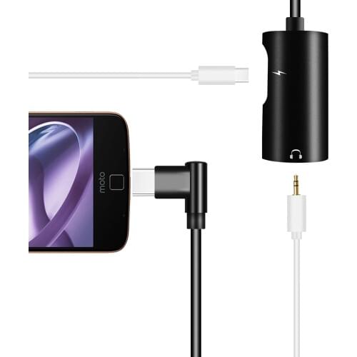 YSAGi 2-in-1 line control call elbow audio adapter charging listening song for Xiaomi 6 Nubian Z17 Huawei P20 P30pro MOTO Z