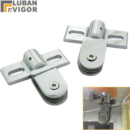 Bathroom glass door clip/clamp/hinge,Rotating door shaft,Zinc alloy and stainless steel,no rust , shower accessories