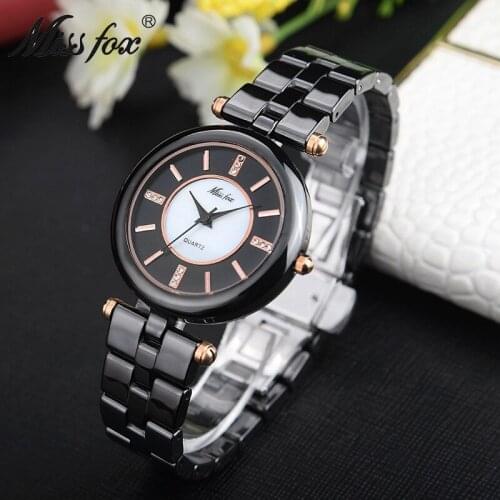 Miss Fox Ceramic Watch Women Vogue Nice Ceramic Ladies Quartz Wrist Watch Relogio Femininos Montre Femme Hodinky Saat