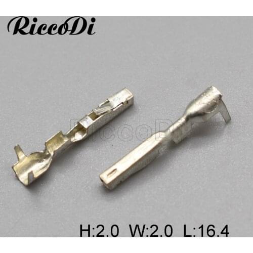 100Pcs 7-1452668-1 1452671-1 1.2MM Auto Crimp Electric Connector Pins Brass Tinned Loose Crimp Terminals DJ623W-1.2x0.6A